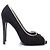 Décolleté peep toe in suede nero Giuseppe Zanotti - vista 5