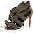 Python-Sandalen von Sergio Rossi mit elastischen Riemen. Grün