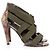 Python-Sandalen von Sergio Rossi mit elastischen Riemen. Grün - Ansicht 6