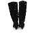 Botas arrugadas de ante rockstud Valentino Garavani Negro - vista 3