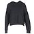 Sudadera de lana gris de canalé Nanushka