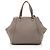 Tory Burch Leather Half Moon Medium Satchel Grey - view 3