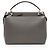 Fendi Bolsa Dotcom Média em Couro de Bezerro Cinza - vista 3