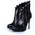 Stivaletti in pelle nera con zip Giuseppe Zanotti Nero