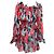 Abito mini in seta multicolore con stampa floreale e spalle scoperte di Dolce & Gabbana - vista 3