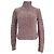 Rosa Wollpullover mit Kabelstrick und Rollkragen von Ann Demeulemeester Pink