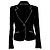 Azzaro Blazer monopetto con tasche in velluto nero