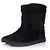 Botas de tornozelo de camurça acolchoadas Chanel Preto
