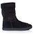 Botas de tornozelo de camurça acolchoadas Chanel Preto - vista 4