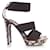 Fendi-Python-Sandale mit elastischen Riemen Braun  - Ansicht 4