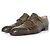 Sapatos Santoni em couro de jacaré verde oliva
