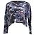 Y's von Yohji Yamamoto Kurzpullover mit Camouflage-Print aus mehrfarbiger Wolle Mehrfarben