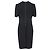 Burberry V-Ausschnitt Kurzarm-Midikleid aus schwarzem Polyester - Ansicht 2