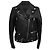 Acne Studios Belted Biker Jacket in Black Leather