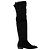 Stivali Over the Knee Lowland Stretch Stuart Weitzman in Camoscio Nero
