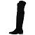 Stivali Over the Knee Lowland Stretch Stuart Weitzman in Camoscio Nero - vista 4