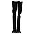 Stivali Over the Knee Lowland Stretch Stuart Weitzman in Camoscio Nero - vista 5