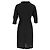Prada Midi-Kleid mit Rüschenausschnitt aus schwarzer Viskose - Ansicht 3