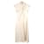 Autre Marque Beaufille Draped Midi Dress in Cream Acetate White Cellulose fibre  ref.2607545