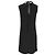Mini-Kleid Bib aus schwarzer Viskose mit Kristallperlen von Lanvin - Ansicht 3