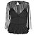 Blusa in seta nera a maniche lunghe plissettata e trasparente Chloé