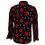Camicia in crepe stampata floreale Saint Laurent in viscosa nera - vista 3