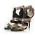 Sandali con cinturino Jimmy Choo in nero e oro
