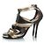 Sandali con cinturino Jimmy Choo in nero e oro - vista 2