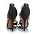 Sandali con cinturino Jimmy Choo in nero e oro - vista 3