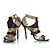 Sandali con cinturino Jimmy Choo in nero e oro - vista 6
