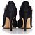 Pumps peep-toe in satin con cristalli Dsquared2 Nero - vista 3