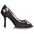 Pumps peep-toe in satin con cristalli Dsquared2 Nero - vista 4