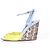 Wedge giallo neon Christian Dior con tacco a serpente. - vista 2