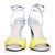 Wedge giallo neon Christian Dior con tacco a serpente. - vista 4