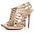 Sandali a gabbia con zip Glenys di Jimmy Choo D'oro Metallico