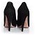 Prada Suede open toe pump with floral application Black - view 3