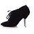 Botines de terciopelo Lanvin con tacón de metal. Negro - vista 2