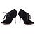 Botines de terciopelo Lanvin con tacón de metal. Negro - vista 3