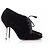 Botines de terciopelo Lanvin con tacón de metal. Negro - vista 5