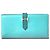 Hermès Béarn Soufflet Lang Wallet aus Lizard Tadelakt Blau