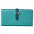 Hermès Béarn Soufflet Lang Wallet aus Lizard Tadelakt Blau - Ansicht 2