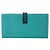 Hermès Béarn Soufflet Lang Wallet aus Lizard Tadelakt Blau - Ansicht 3