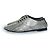 Schnür-Derby mit Strass von Saint Laurent Silber Metallisch - Ansicht 2