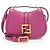 Bolsa de Ombro C'mon Nano em Couro Fendi Rosa