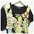 Autre Marque LEONARD Kurzarm-Strickpullover mit Blumenmuster für den Sommer Negro Multicolor - vista 4