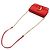 Chloé Borsa a spalla in pelle scamosciata con logo C di Chloe Rosso - vista 4