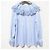 Autre Marque JUSGLITTY Bluse mit Cutwork und Rüschendetails Blau - Ansicht 2
