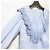 Autre Marque JUSGLITTY Bluse mit Cutwork und Rüschendetails Blau - Ansicht 3