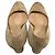 Autre Marque Sergio Rossi Wildleder Pumps mit dicker Sohle und mandelförmiger Spitze Beige - Ansicht 3