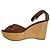 Sandali con zeppa in pelle Salvatore Ferragamo Marrone - vista 4